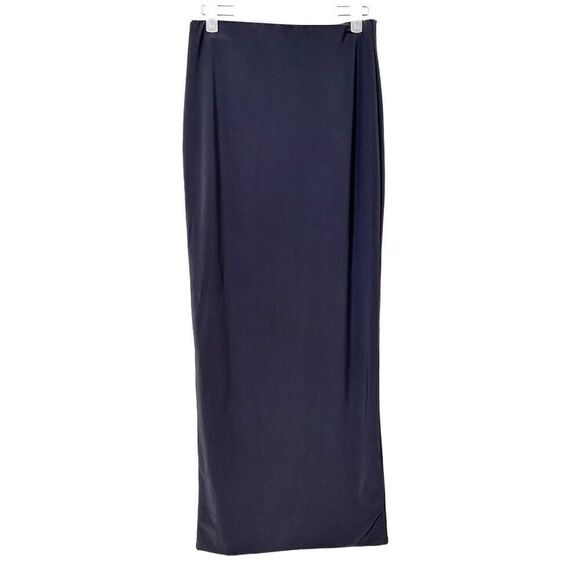 Sorella Elastic Waist Pull-on Pencil Midi Skit Slate Blue Grey Large - Picture 1 of 3